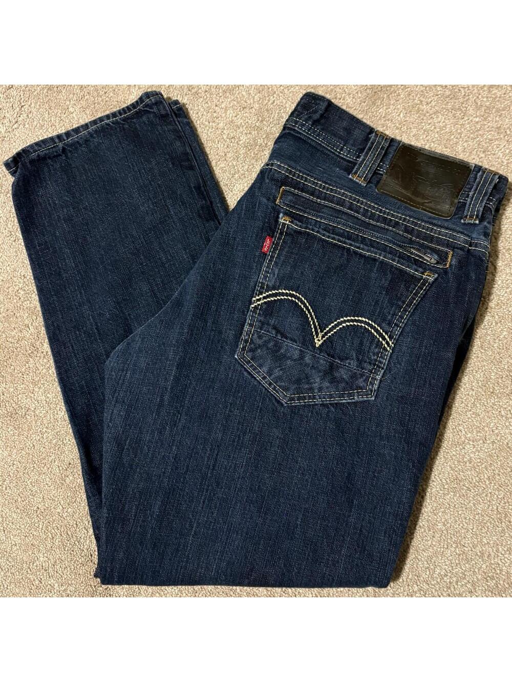 VTG Levis Premium 511 Skinny The Original Jeans Mens 40x30 Zip Pockets Dark Wash